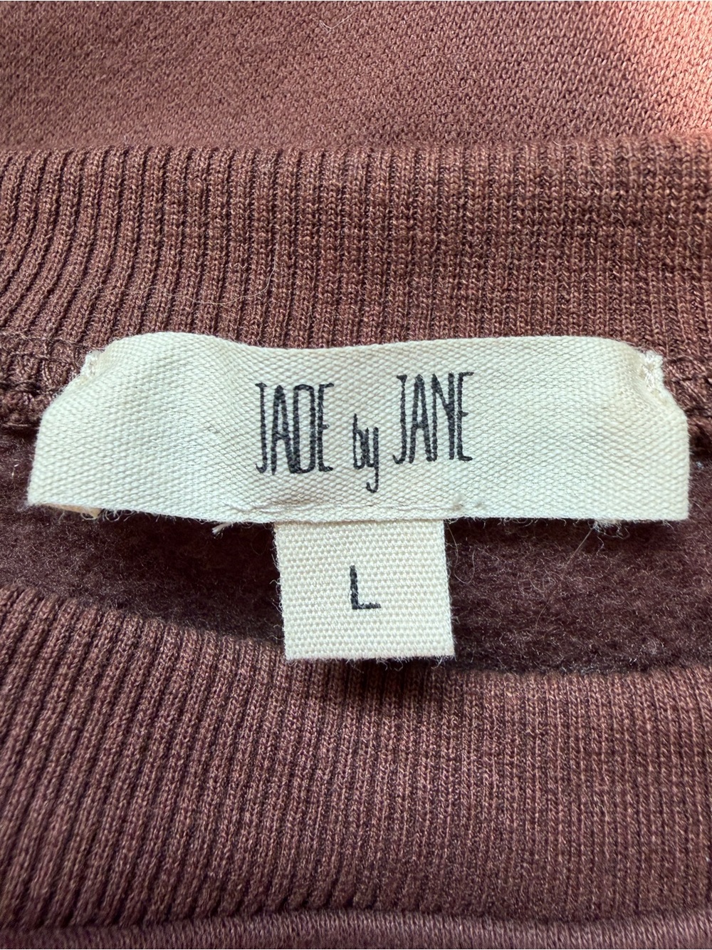 Jade by Jane Womens Oversized "Be Yourself Love Yourself" Sweatshirt L Brown - Picture 2 of 7